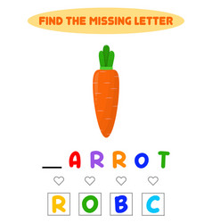 Find Missing Letter Educational Spelling Game