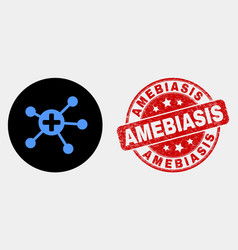 Medical Links Icon And Distress Amebiasis