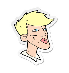 Sticker Of A Cartoon Male Model Guy