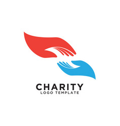 Charity logo design template Royalty Free Vector Image