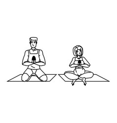 Couple Doing Yoga