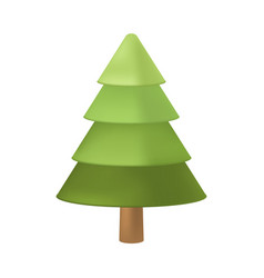 Green Pine Tree 3d Icon