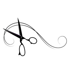 Hair Stylist Scissors And Curly Curl