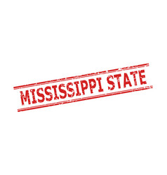 Mississippi State Stamp Seal With Distress Surface