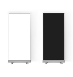 Black And White Clear Roll Up Display Banner Stand