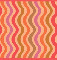 Retro 70s Horizontal Waves Seamless Pattern