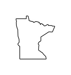 Us State Map Minnesota Outline Symbol