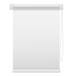 White Roller Blinds Mockup Window Sun Covering