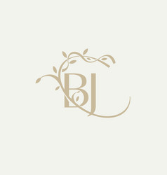 B J Bj Beauty Initial Logo Handwriting