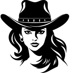 Cowgirl - Black And White