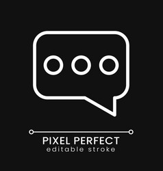 Speech Balloon Pixel Perfect White Linear Icon