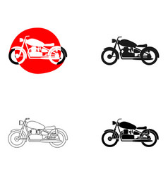 Vintage Motorbike Icon Design