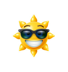 3d Sun Emoji Cool Sunny Character In Sunglasses