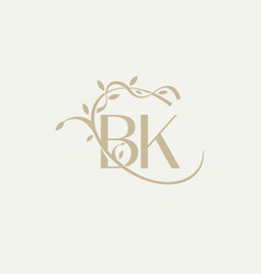 B K Bk Beauty Initial Logo Handwriting