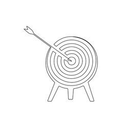 Continuous One Line Drawing Of Target With Arrow