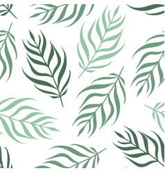 Palm Tree Leaves In Sage Green Color