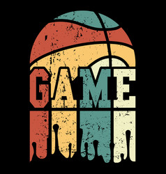 Funny Vintage Basketball Game T-shirt Design