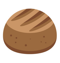 Bread Round Icon Isometric Crouton Food