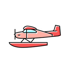 Floatplane Airplane Aircraft Color Icon