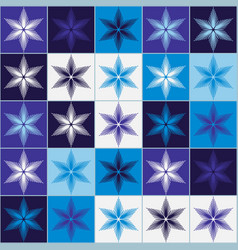 Purple Blue White Snowflake Seamless Pattern