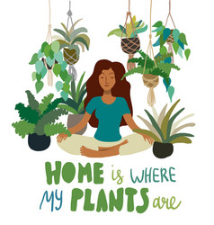 Woman Sitting Surrounded By Home Plants