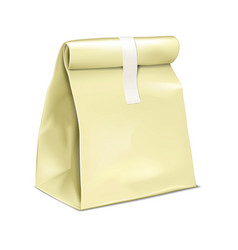 Flat Bottom Paper Bag With Sticky Label Mockup