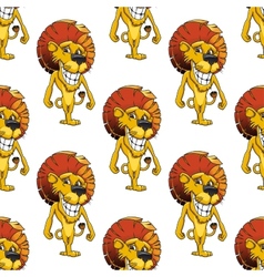 Lion With A Cheesy Toothy Grin Seamless Pattern