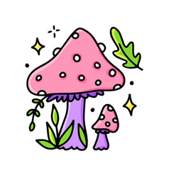 Pink Poisonous Mushrooms Fly Agaric