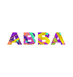 Abba Concept Retro Colorful Word Art