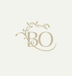 B O Bo Beauty Initial Logo Handwriting