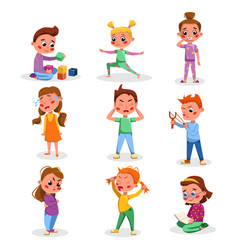 Good habits collection for kids Royalty Free Vector Image