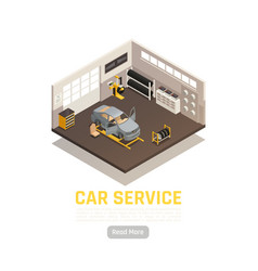 Car Service Isometric Composition