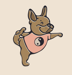 French Bulldog Doing Yoga