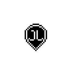 Jl Pixel Art Initial Logo