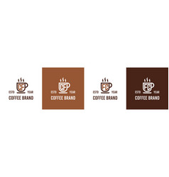 Letter Cf And Fc Coffee Logo Suitable For Any