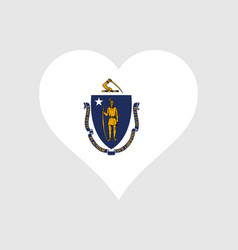 Massachusetts Usa Heart State Flag Ma Us America