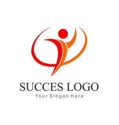 Success People Flat Style Logo