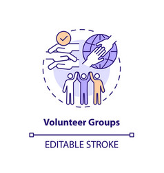 Volunteer Groups Concept Icon