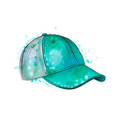 Abstract Baseball Cap From A Splash Watercolor