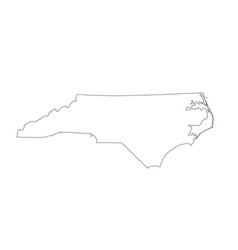 Blank North Carolina Map Silhouette