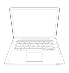 Outline Drawing Laptop