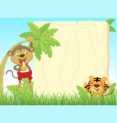 Blank Empty Background Frame For Kids Invitation