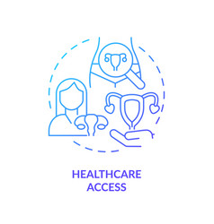 Healthcare Access Blue Gradient Concept Icon