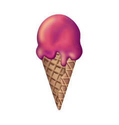 Ice Cream With Pink Cream