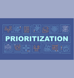 Prioritization Blue Word Concept