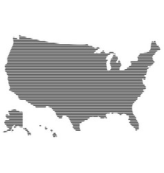 Striped Pattern Map Of America