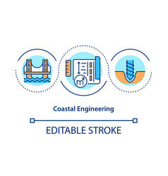 Coastal Engineering Concept Icon