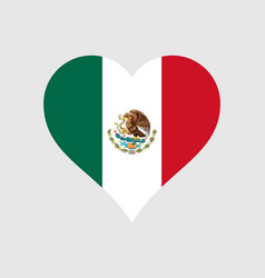 Mexico Heart Flag Mexican Love Shape Banner Icon