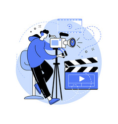 Videographer Isolated Cartoon