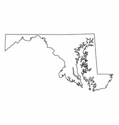 Maryland State Map Outline